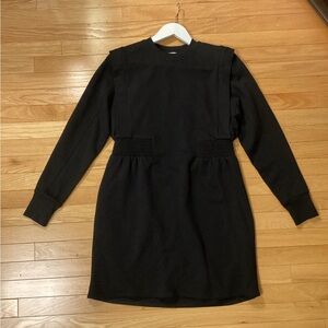 Zara Black Long Sleeve Dress with Back Tie, size small